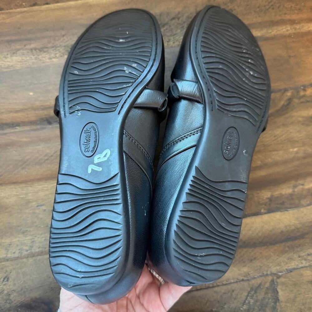 SoftWalk Samara Leather Mary Jane Ballet Flats Womens 7.5 N Comfort Cushioned - Picture 3 of 9